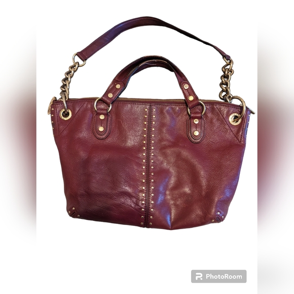 Michael Kors Uptown Astor Cinnabar Dark Red and matching wallet UGC - Picture 3 of 11